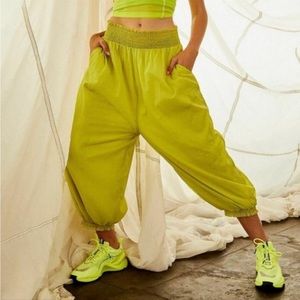 Free people movement neon Sashay my way high waist pants NWT